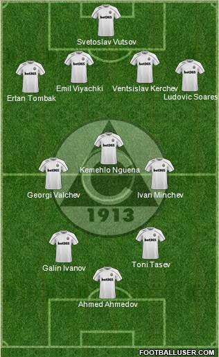 Slavia (Sofia) 4-2-3-1 football formation