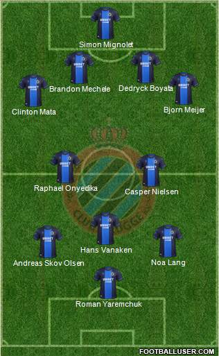 Club Brugge KV football formation