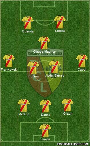 Racing Club de Lens 3-4-1-2 football formation