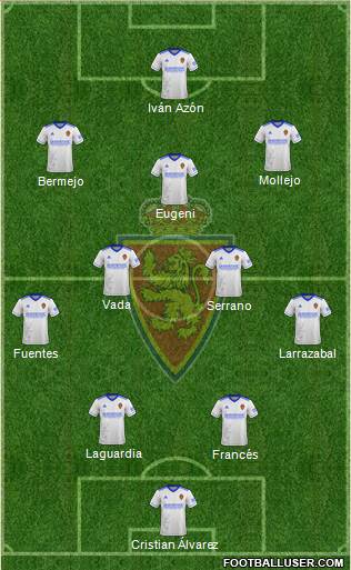 R. Zaragoza S.A.D. 4-2-3-1 football formation