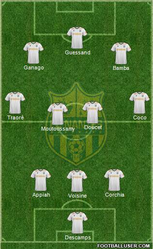 FC Nantes 3-4-3 football formation