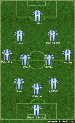 Brighton and Hove Albion football formation