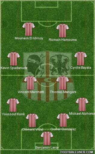 Athletic Club Ajaccien Football football formation