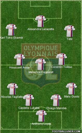 Olympique Lyonnais football formation