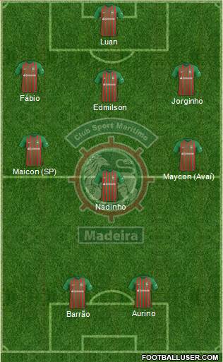 Clube Sport Marítimo - SAD 4-1-3-2 football formation