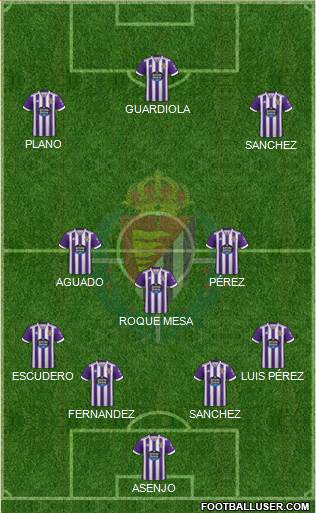 R. Valladolid C.F., S.A.D. 4-3-3 football formation