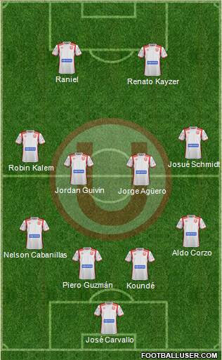 C Universitario D football formation