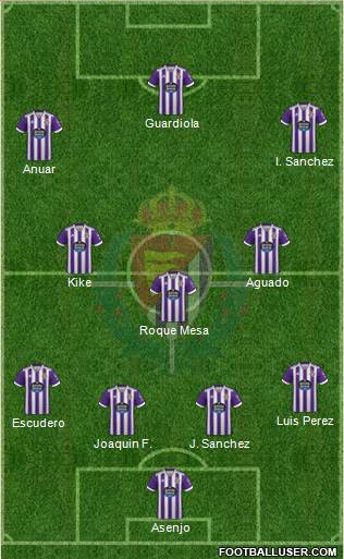 R. Valladolid C.F., S.A.D. 4-5-1 football formation