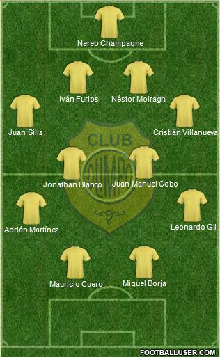 Olimpo de Bahía Blanca football formation