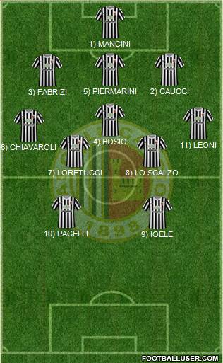 Ascoli 3-5-2 football formation