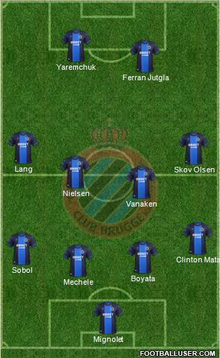 Club Brugge KV football formation