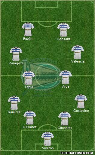 D. Alavés S.A.D. 4-4-2 football formation