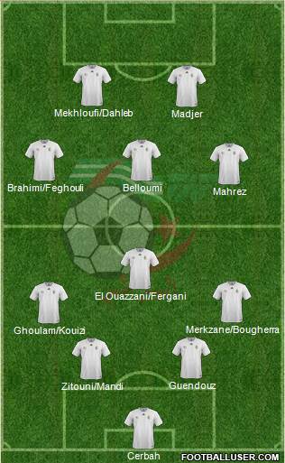 Algeria football formation