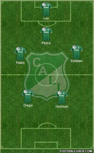 AC Deportivo Cali 3-5-2 football formation