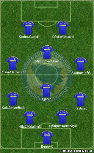 Bosnia and Herzegovina football formation