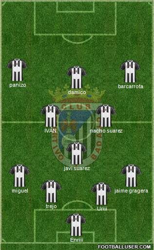 C.D. Badajoz S.A.D. 4-3-3 football formation