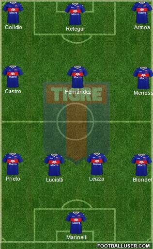 Tigre football formation