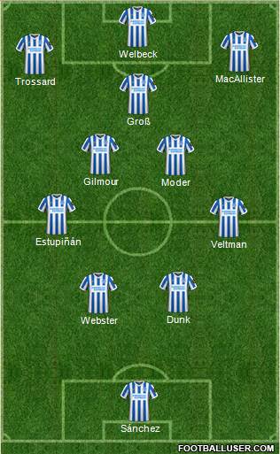 Brighton and Hove Albion football formation