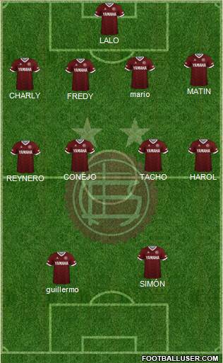 Lanús football formation