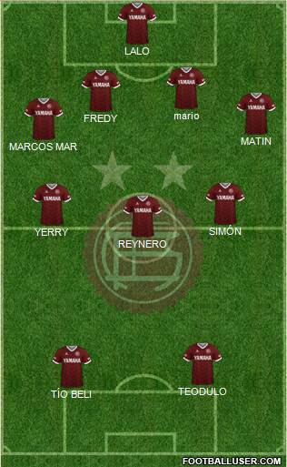 Lanús football formation