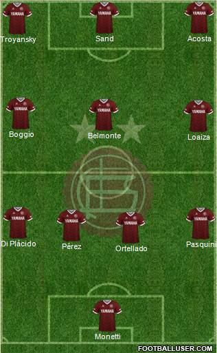 Lanús football formation