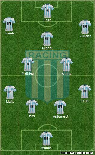 Racing Club football formation