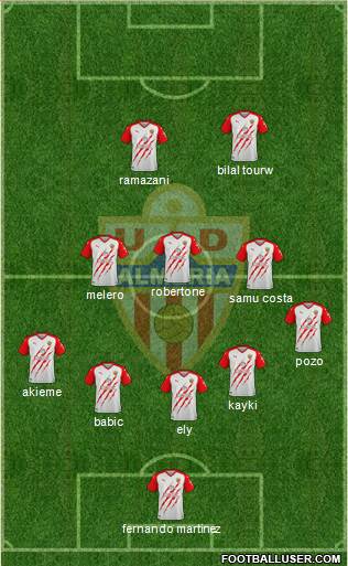 U.D. Almería S.A.D. football formation