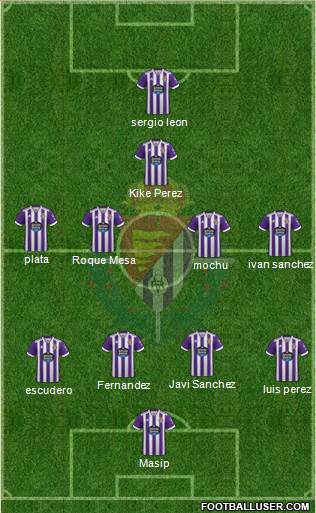 R. Valladolid C.F., S.A.D. football formation