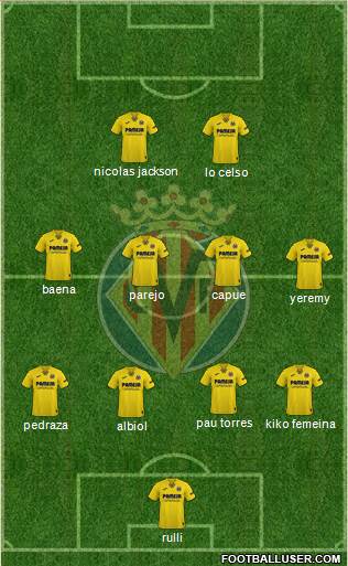 Villarreal C.F., S.A.D. football formation