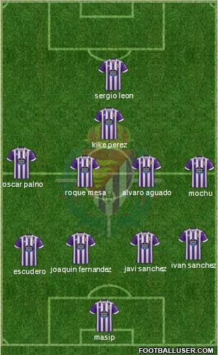 R. Valladolid C.F., S.A.D. 4-4-1-1 football formation