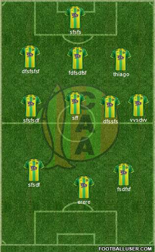 Aldosivi 4-4-1-1 football formation