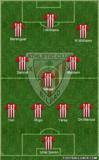 Athletic Club 4-3-3 football formation