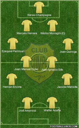 Olimpo de Bahía Blanca 4-4-2 football formation