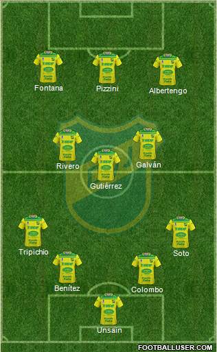 Defensa y Justicia 4-3-3 football formation