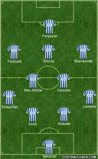 Brighton and Hove Albion football formation