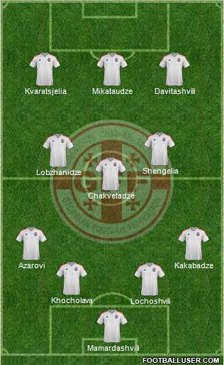 Georgia 4-3-3 football formation