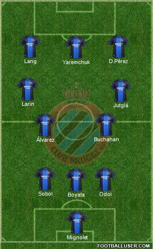 Club Brugge KV football formation