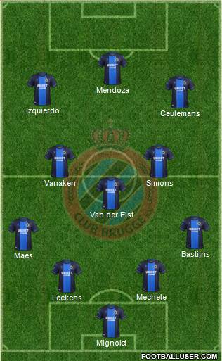 Club Brugge KV 4-3-3 football formation