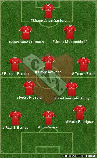 Independiente football formation