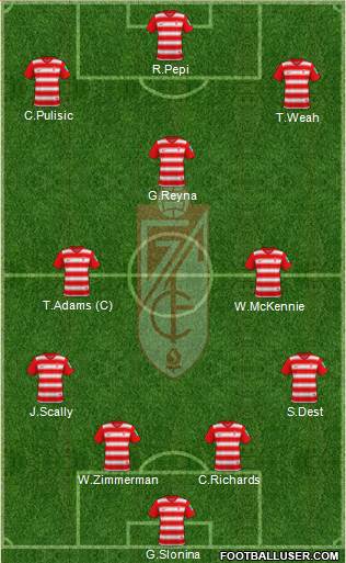 Granada C.F. football formation