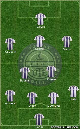 Újpest FC football formation