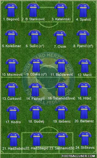 Bosnia and Herzegovina football formation