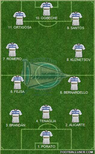 D. Alavés S.A.D. 4-5-1 football formation