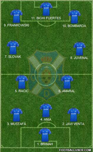 C.D. Tenerife S.A.D. football formation