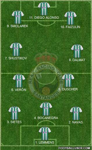 R. Racing Club S.A.D. 5-3-2 football formation