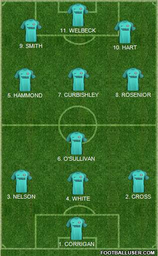 Brighton and Hove Albion football formation