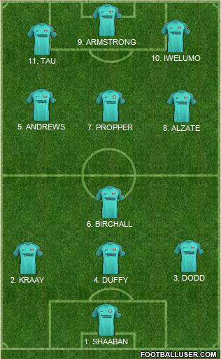 Brighton and Hove Albion football formation