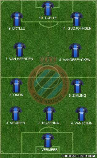 Club Brugge KV football formation