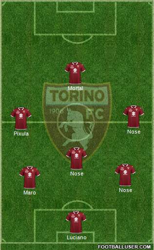 Torino 4-4-1-1 football formation