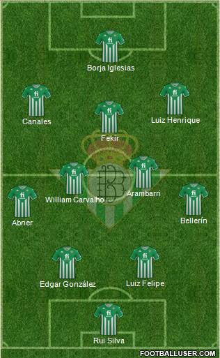 Real Betis B., S.A.D. 4-2-3-1 football formation